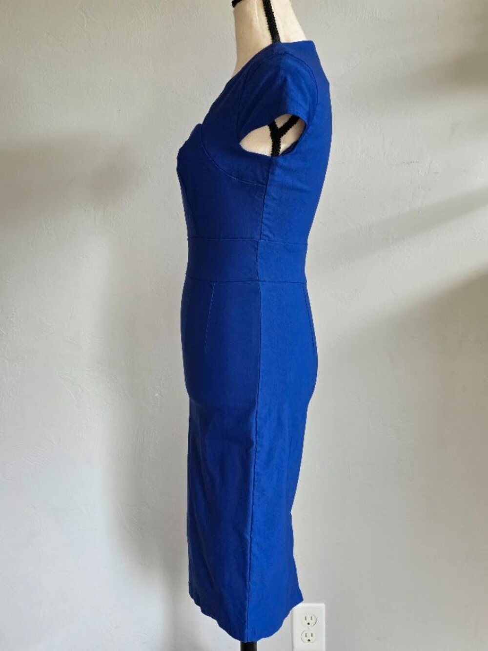 Vintage Grace Karin Royal Blue Bodycon Pencil Dress - Size Small - Picture 5 of 12